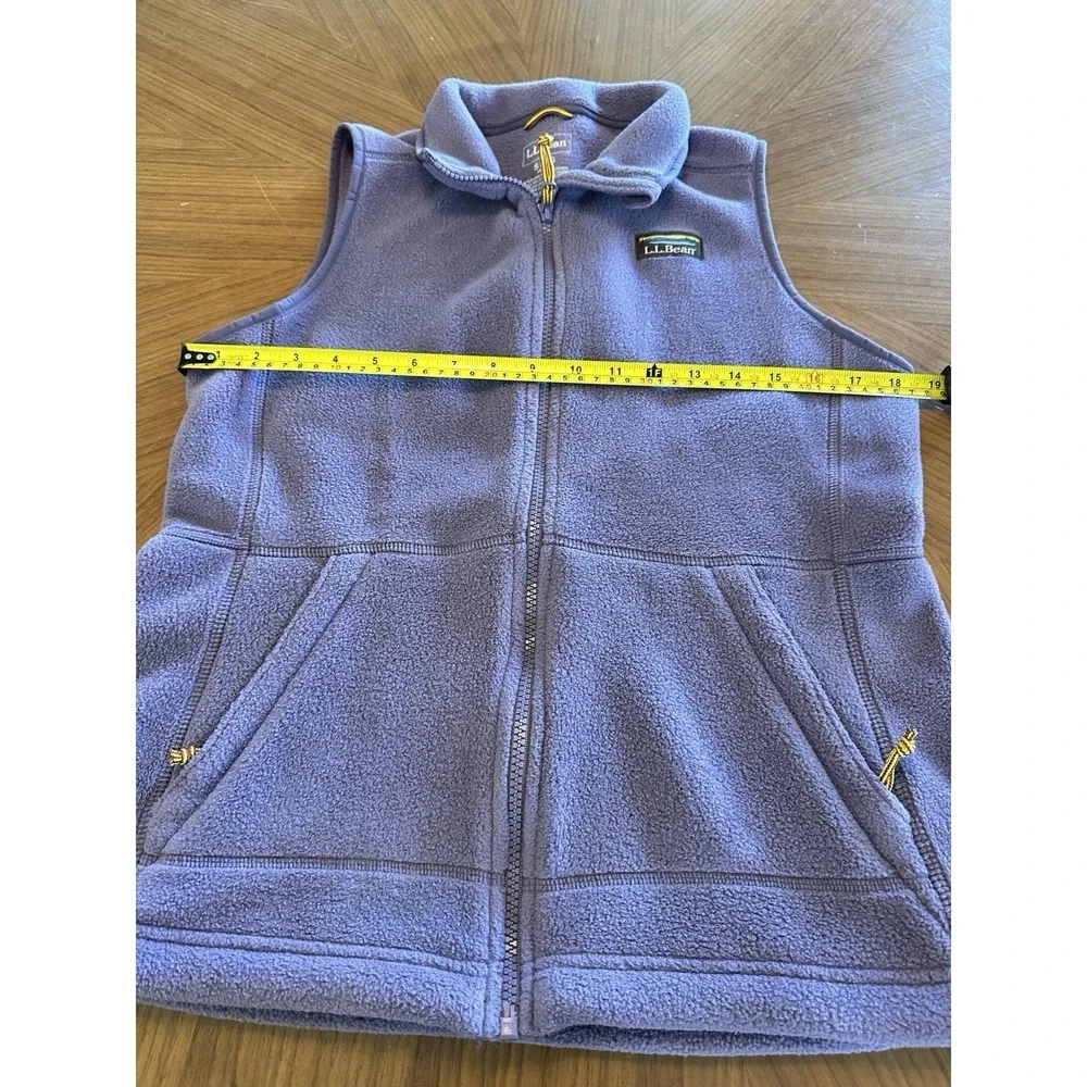 LL Bean Mountain Classic Women's S Fleece Vest Purple Lavender Full Zip Pockets - Picture 10 of 10